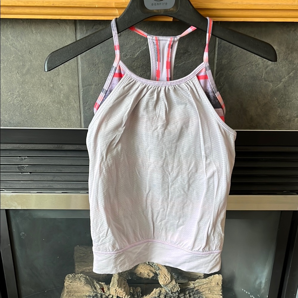 Women's Pink and White Striped Top